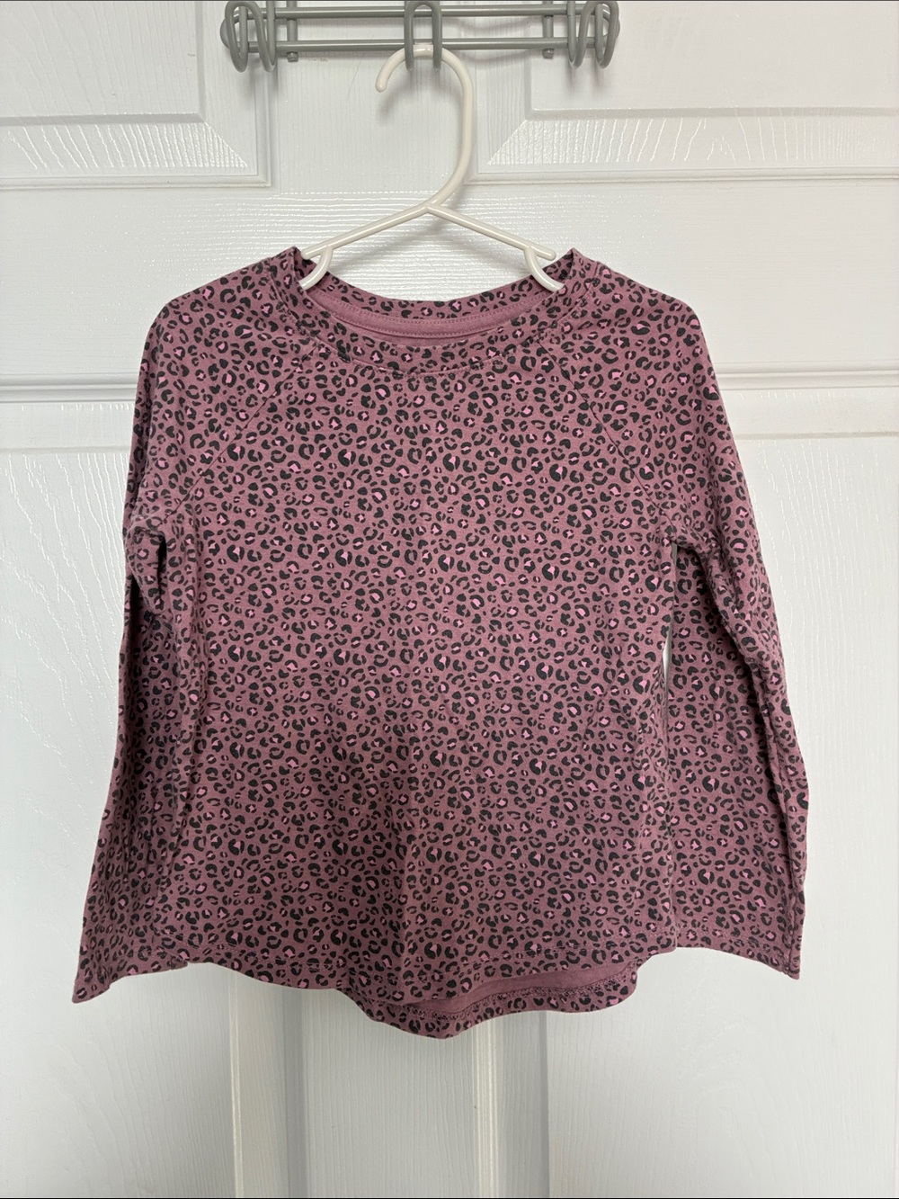 Cat & Jack Pink Mauve Leopard Print Long Sleeve Top